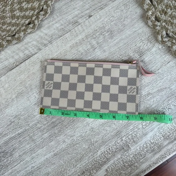Authentic Louis Vuitton Felicie Insert Damier Azur/Rose Ballerina Zip Pouch - Picture 12 of 12